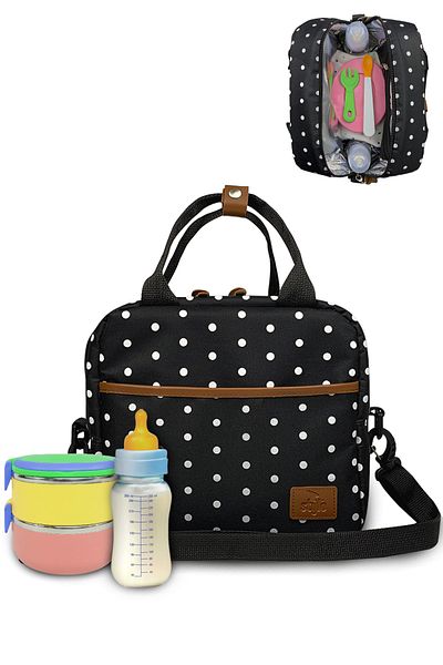 Stylo Food Bag Heat Insulated Thermal Bag Food And Meal Carrying Lunch Box With Hanger Dots