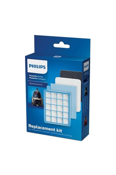 Parmis Set de filtre HEPA pentru aspirator compact compatibil Philips FC 8470...