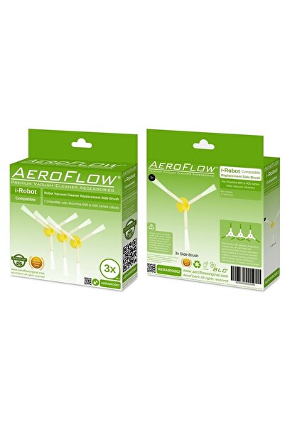Parmis Πλαϊνή βούρτσα σκούπας Aeroflow Irobot συμβατή με τη σειρά Roomba 600, συσκευασία 3 τεμαχίων