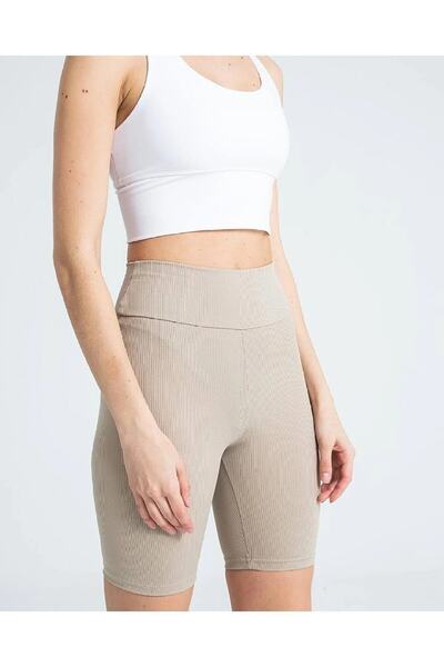 manolyabutik Rebrasto Ženske sportske šortseve sa visokim strukom