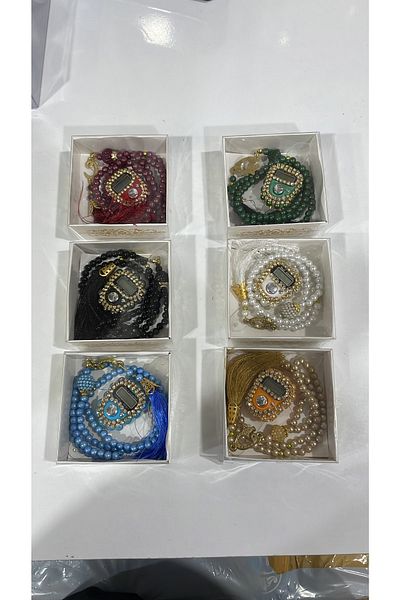 Classy 10-Piece Special Boxed Prayer Beads and Chain Stone Chanting