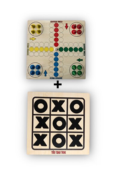 Kiri Ahşap Zeka Ve Strateji Oyunu 2 Li Oyun Kızmabirader Ve Tic Tac Toe
