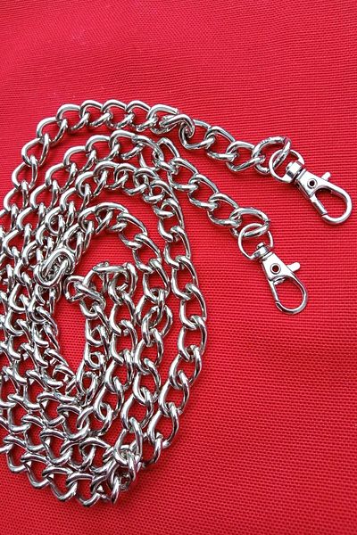 Emtory Home Curea pentru geantă din metal argintiu de 50 cm
