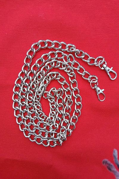 Emtory Home Curea pentru geantă din metal argintiu de 50 cm