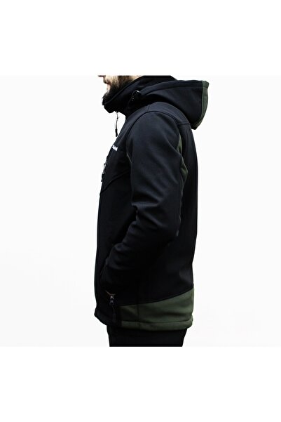 Mudwill Haki-siyah Softshell Rüzgar Geçirmez Mont