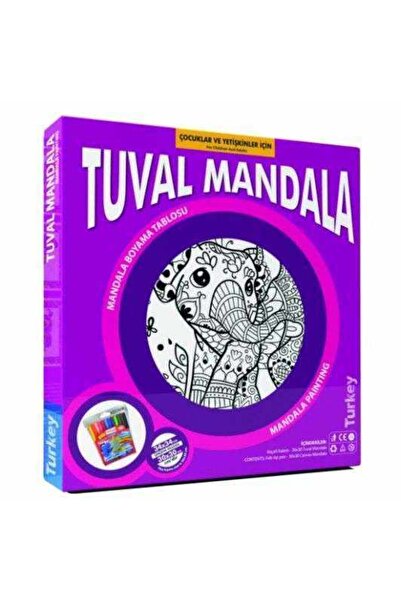 Kumtoys Tuval Mandala Tuval Boyama Tual 30x30cm