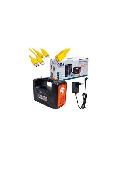 gold light 902-güneş Enerjili Solar Şarjlı Mp3-radyolu Çadır Kamp Aydınlatma Fener Seti 902