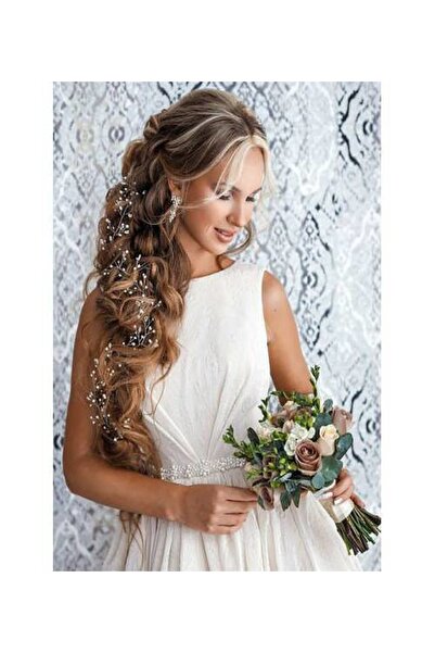 ELALEL TASARIM Bridal Crown 65 Cm Long Ivy Bridal Hair Accessory