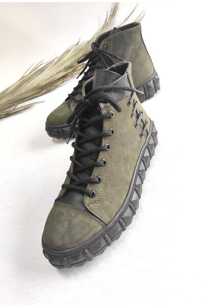 Of&Off Men's Genuine Leather Lace-up Boots