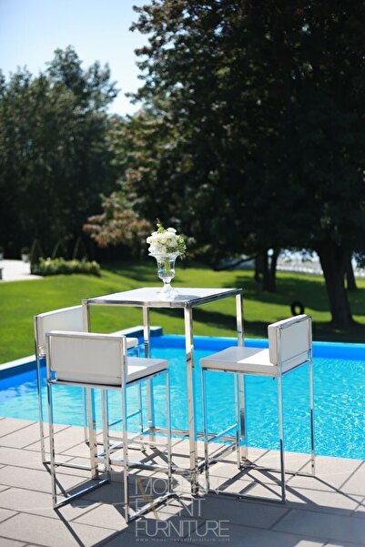 Genel Markalar Viana Metal Bar Taburesi Mutfak Sandalyesi Ada Sandalyesi 65cm