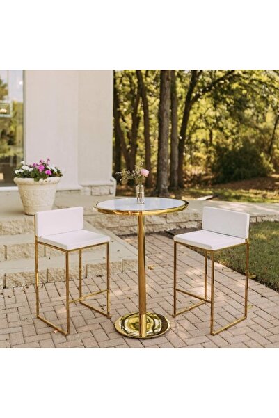 Genel Markalar Viana Metal Bar Taburesi Mutfak Sandalyesi Ada Sandalyesi 65cm