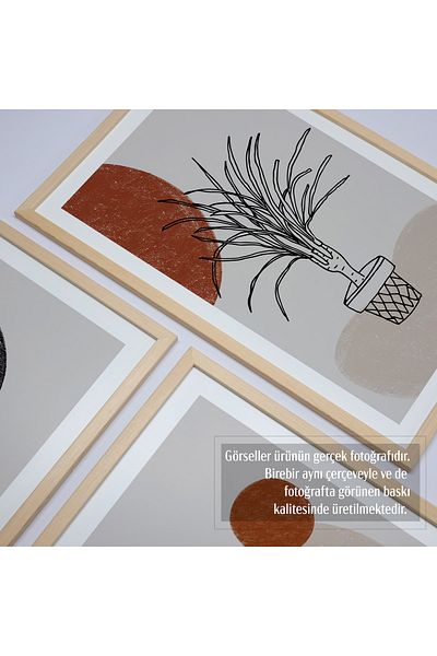 HOMEPACK Комплект за рисуване от 3 части с рамка от естествено дърво Hpn021