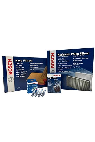 Bosch Uzmanparça Ford Focus 2 1.6 Benzinli Filtre Seti 2008-2011|hava+yağ+karbonlu Polen+buji Seti