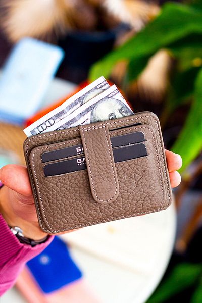 Garbalia Πορτοφόλι θήκης καρτών από γνήσιο δέρμα Unisex Mink Shelby