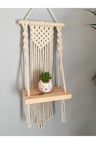 Bohem Handmade Makrome Duvar Rafı B022