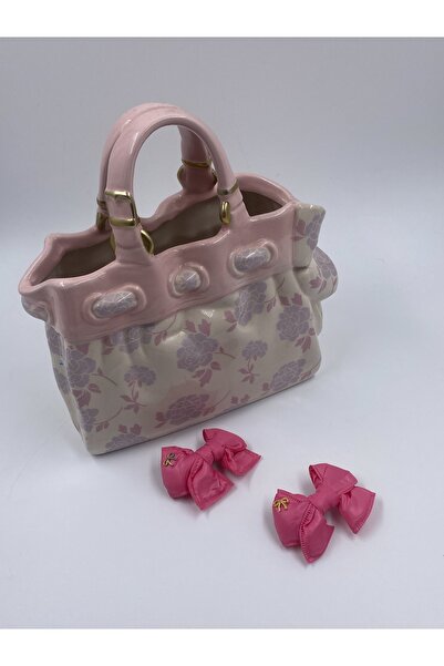 EBMER Women's Girl's Automatic Bow Buckle 2-Piece Pink