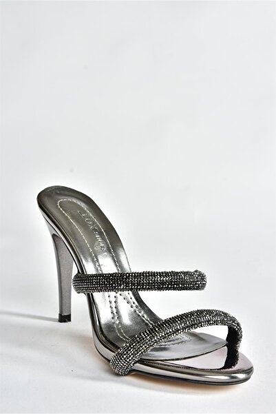 Fox Shoes Platinum Mirror Heeled Women's Evening Dress Slippers P251862034