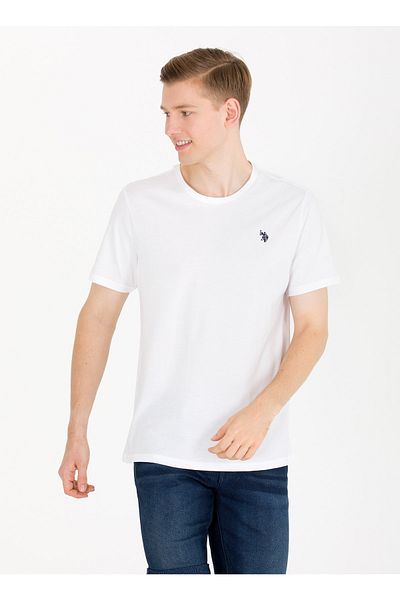 U.S. Polo Assn. Ανδρικό T-shirt Crew Neck White Gts01ıy023