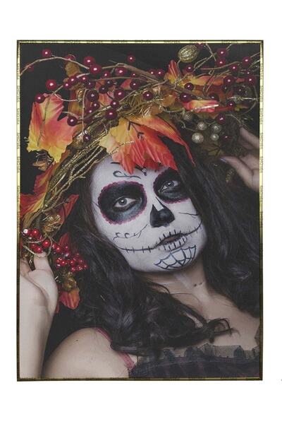 Calavera Modeli Dekoratif Tablo Çerçeveli P-004628