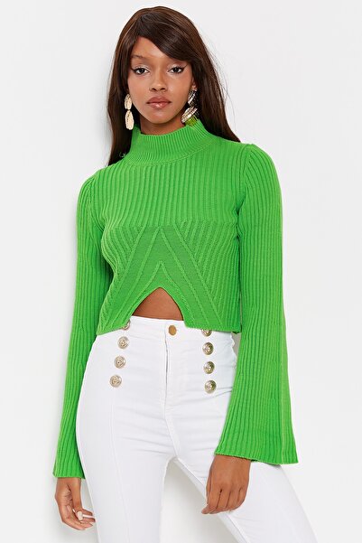 Hopoi Γυναικείο Πράσινο Ισπανικό Πουλόβερ Tt3144