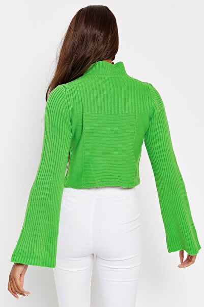 Hopoi Γυναικείο Πράσινο Ισπανικό Πουλόβερ Tt3144