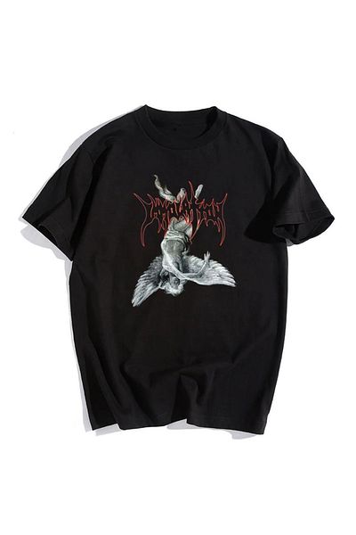 Touz Μαύρο μπλουζάκι Unisex Goth Art Oversize