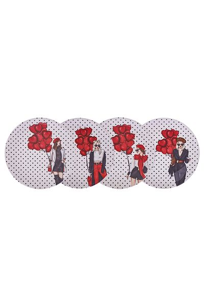 Emsan Fancy 4 Piece Dessert Plate