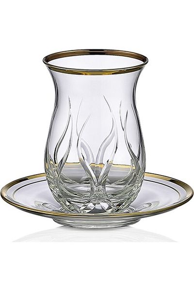 KCD Kilim Gold 6-Person 12 Piece Tea Cup Set