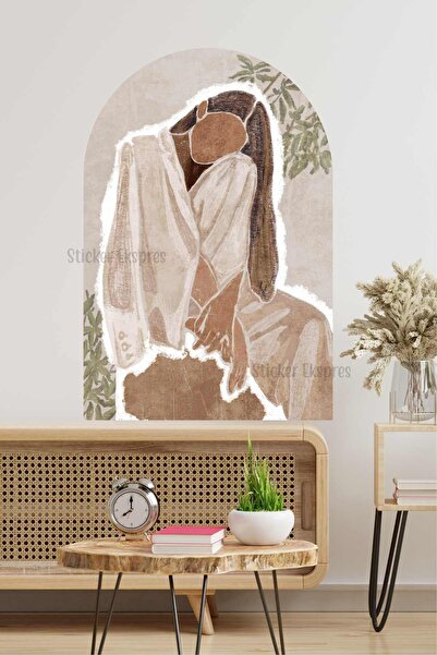 Sticker Ekspres Abstract Bohemian Woman Arch Wall Sticker