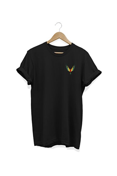 WİDİ Papagaj Štampano crna T-shirt