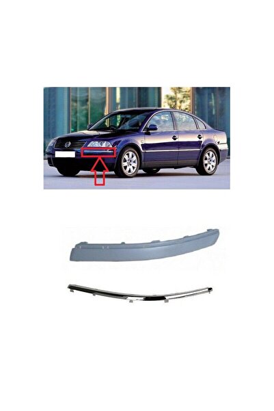 Vasspart Volkswagen Passat B5.5 2001 - 2005 Ön Tampon Bandı Nikelajlı Sol Şof...
