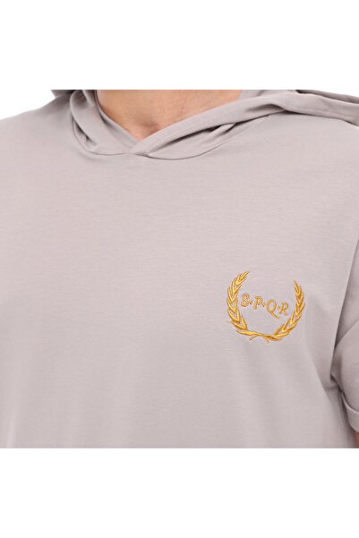 raru Φούτερ Neptune Grey με κοντό μανίκι Spqr