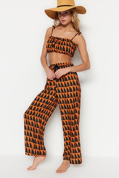 Trendyol Collection Geometrikus mintás szőtt blúz nadrágkosztüm TBESS23AU00043