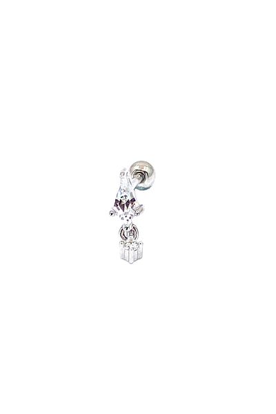 La femme by begum Slice And Seed Dangle Silver Silver Piercing, Flat, Helix, Tragus Piercing