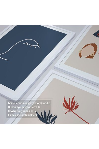 HOMEPACK Λευκό Πλαστικοποιημένο Σετ Πλαίσιο 3 τεμαχίων Πίνακας Hpn09 Hpn09