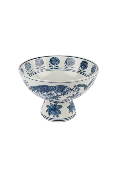 Mikasa Moor Blue Floral Ceramic Decorative Bowl 23x16cm