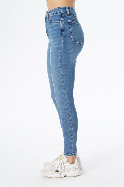 CROSS JEANS Judy Light Blue High Waist Zippered Skinny Fit Jean Trousers C 4521-163