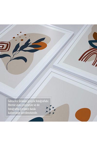 HOMEPACK Λευκό Πλαστικοποιημένο Σετ Πλαίσιο 3 τεμαχίων Πίνακας Hpn012