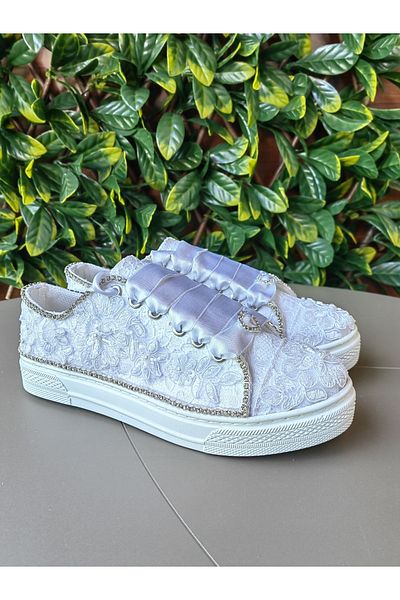 Ayakkabı Tutkusu Stilo ® Pantofi Mireasa Talpa Plata Design Piatra Dantela Alba Pantofi Mireasa Pantofi 2cm