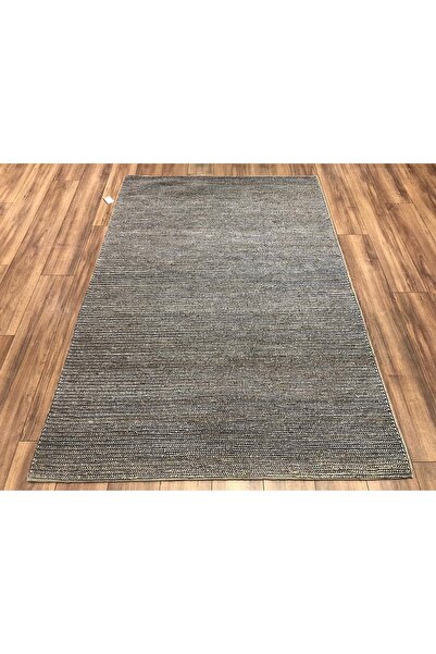 El Örmesi %100 Doğal Hasır Antrasit Rustik Hasır Halı El Örgü Hasır Halı Vintage Sisal Kilim