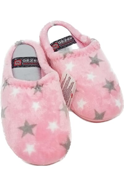 GEZER Kadın Yumuşak Peluş Pembe Ev Terliği