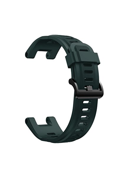 Microsonic Amazfit T-Rex Kordon Silicone Sport Band Koyu Yeşil (T-Rex ile Uyumlu)