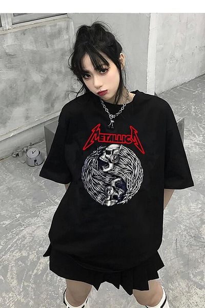 Touz Metallica Black Unisex Oversize T-shirt - My Vision Rock Series