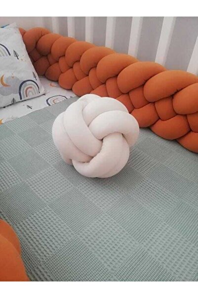 düğüm yastık 560 Cm 4 Örgü Beşik Korumalık- Tarçın