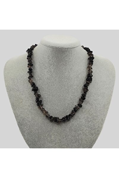 ByKolyeucum قلادة نسائية من حجر الكوارتز الدخاني المكسور بالحجر الطبيعي