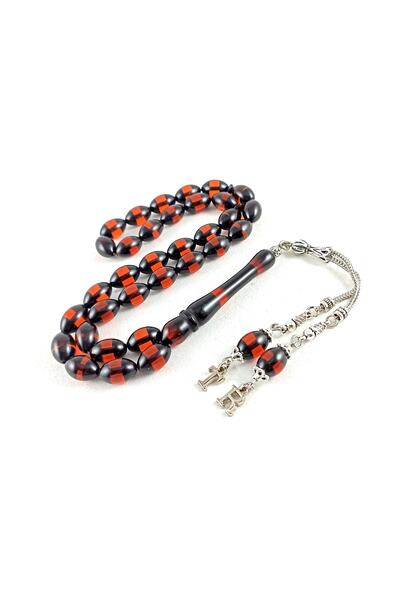 Selderesi Harfli Püskül Sürmeli Toz Kehribar Tesbih