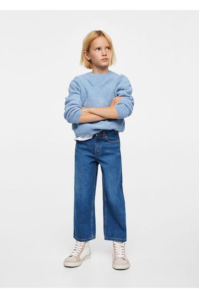 MANGO Kids Pulover Albastru Pentru Copii