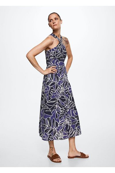 MANGO Woman Rochie din bumbac cu modele