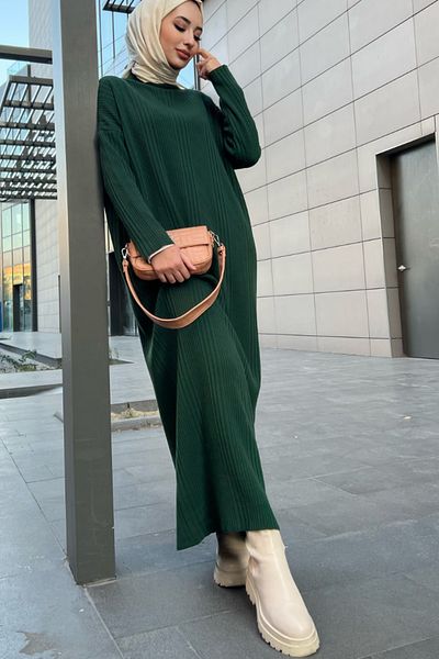 modabirsen Φόρεμα Half Fisherman Knitwear Emerald
