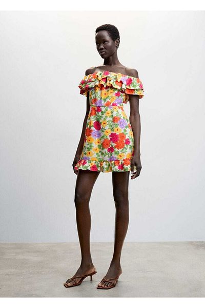 MANGO Woman Ruffle Short Dress